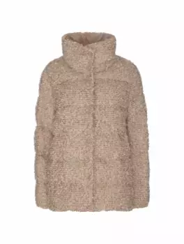 Твидовая стеганая куртка Cochevisse Moncler, бежевый