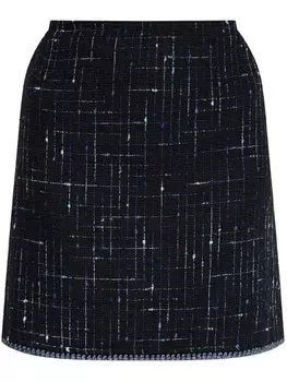 Твидовая юбка ETRO, синий