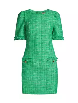 Твидовое мини-платье Ryner Boucl Lilly Pulitzer, цвет kelly green