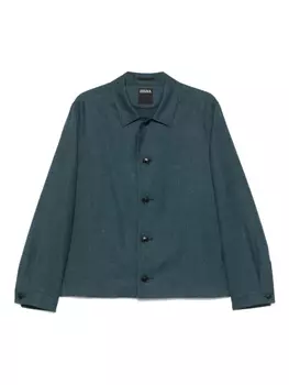 Твиловая куртка-рубашка Zegna, синий