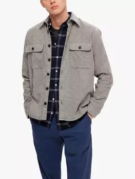 Твиловая рубашка Mason SELECTED HOMME, серый