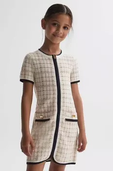 Твиловое платье Mila с короткими рукавами Reiss, розовый