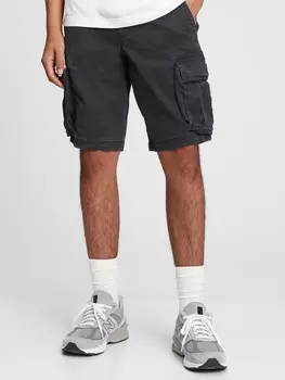 Твиловые шорты карго Gap, черный