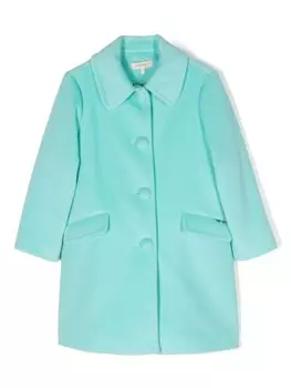TWINSET Kids однобортный тренч, синий