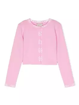 Twinset укороченный кардиган с логотипом, розовый
