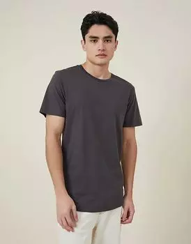 Удлиненная футболка черного цвета Cotton:On