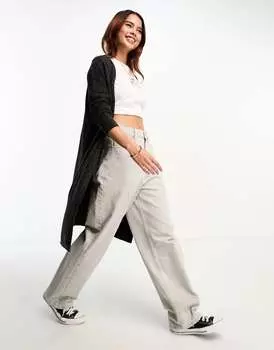 Удлиненный кардиган черного меланжа Vero Moda