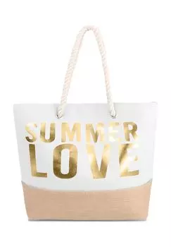 Удобная летняя сумка через плечо, пляжная сумка normani, цвет Summer Love White Gold
