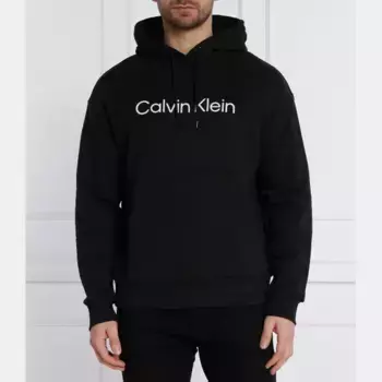 Удобная толстовка с капюшоном с логотипом Hero Calvin Klein, черный