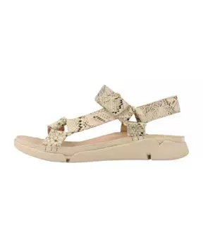 Удобные женские сандалии на плоской подошве. Clarks, мультиколор