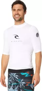 УФ-футболка Corps Performance Fit с короткими рукавами Rip Curl, белый