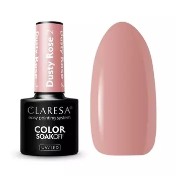 УФ-лак для ногтей Dusty Rose Claresa, 5 мл, 2 шт.