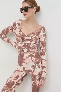 Угадай длинный рукав Guess, коричневый