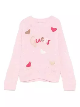 Угадайте детский свитер с вышитым логотипом Guess Kids, розовый