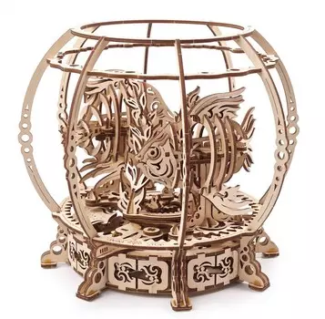 UGEARS 3D деревянная механическая головоломка-аквариум