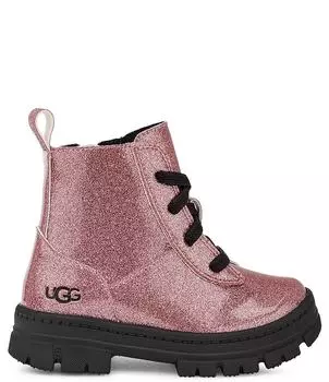 UGG Ботинки Ashton с блестками на шнуровке для девочек (для младенцев), розовый