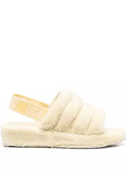 UGG махровые шлепанцы Fluff Yeah, желтый