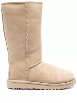UGG сапоги Classic Tall II с нашивкой-логотипом, нейтральный цвет