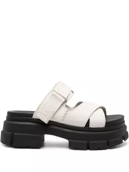 UGG шлепанцы с перекрестными ремешками, белый