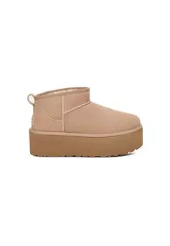Угги женские UGG на платформе, бежевый