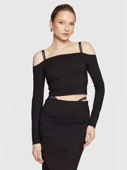 Укороченная блузка Calvin Klein, черный