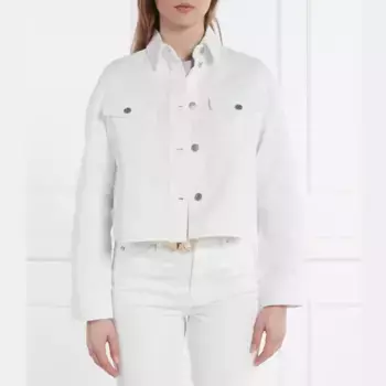 Укороченная джинсовая куртка Armani Exchange, белый
