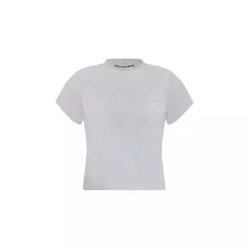 Укороченная футболка Alexander Wang, белый