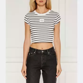 Укороченная футболка Calvin Klein, белый