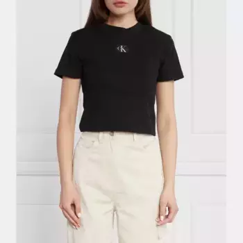 Укороченная футболка Calvin Klein, черный