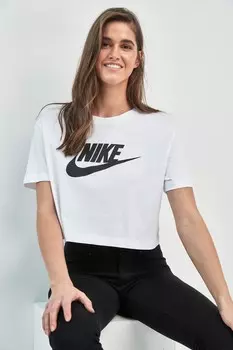 Укороченная футболка Essential Futura Nike, белый