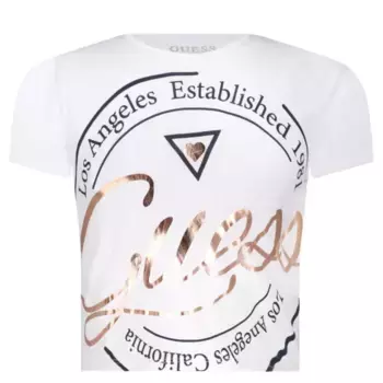 Укороченная футболка Guess, белый