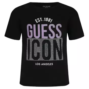 Укороченная футболка Guess, черный