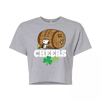 Укороченная футболка Juniors' Peanuts Cheers Root Beer Licensed Character