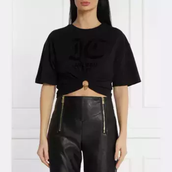 Укороченная футболка Just Cavalli, черный