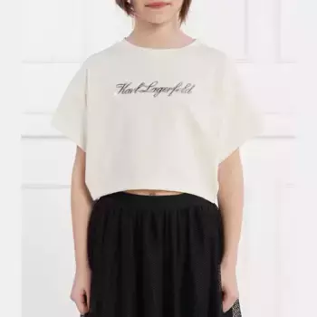 Укороченная футболка Karl Lagerfeld, белый