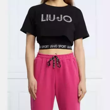 Укороченная футболка Liu Jo, черный