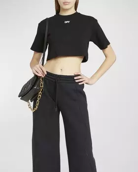 Укороченная футболка Off-Stamp Off-White