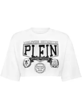 Укороченная футболка Philipp Plein, белый