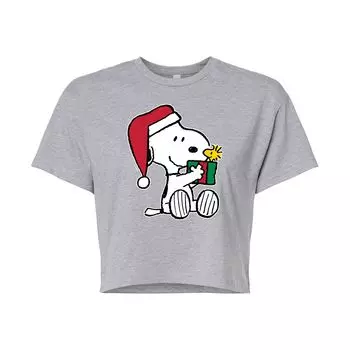 Укороченная футболка с рисунком Junior's Peanuts Gift Licensed Character
