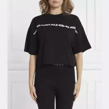 Укороченная футболка tee_6 Hugo, черный