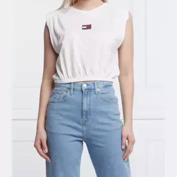 Укороченная футболка Tommy Hilfiger, белый