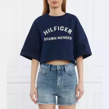 Укороченная футболка Tommy Hilfiger, синий