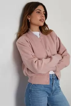 Укороченная куртка бомбер Threadbare, розовый