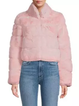Укороченная куртка из искусственного меха BELLE FARE Pink