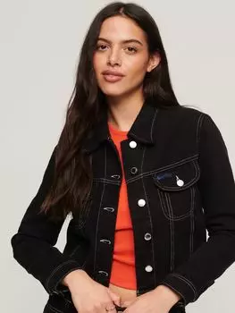 Укороченная куртка Superdry Workwear, черный