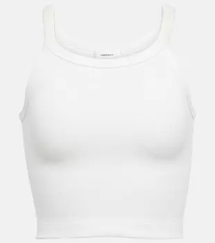 Укороченная майка HB из смесового хлопка из коллаборации с Hailey Bieber WARDROBE.NYC, белый