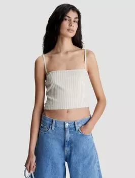 Укороченная майка в рубчик Calvin Klein
