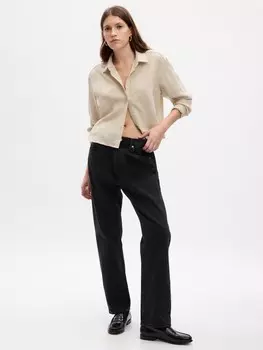 Укороченная рубашка Gap, бежевый