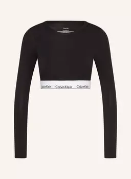 Укороченная рубашка modern cotton Calvin Klein, черный/белый