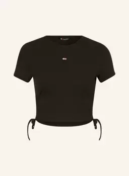 Укороченная рубашка Tommy Jeans, черный